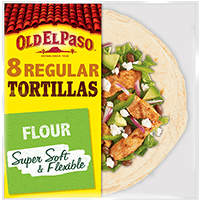 8 regular flour tortillas